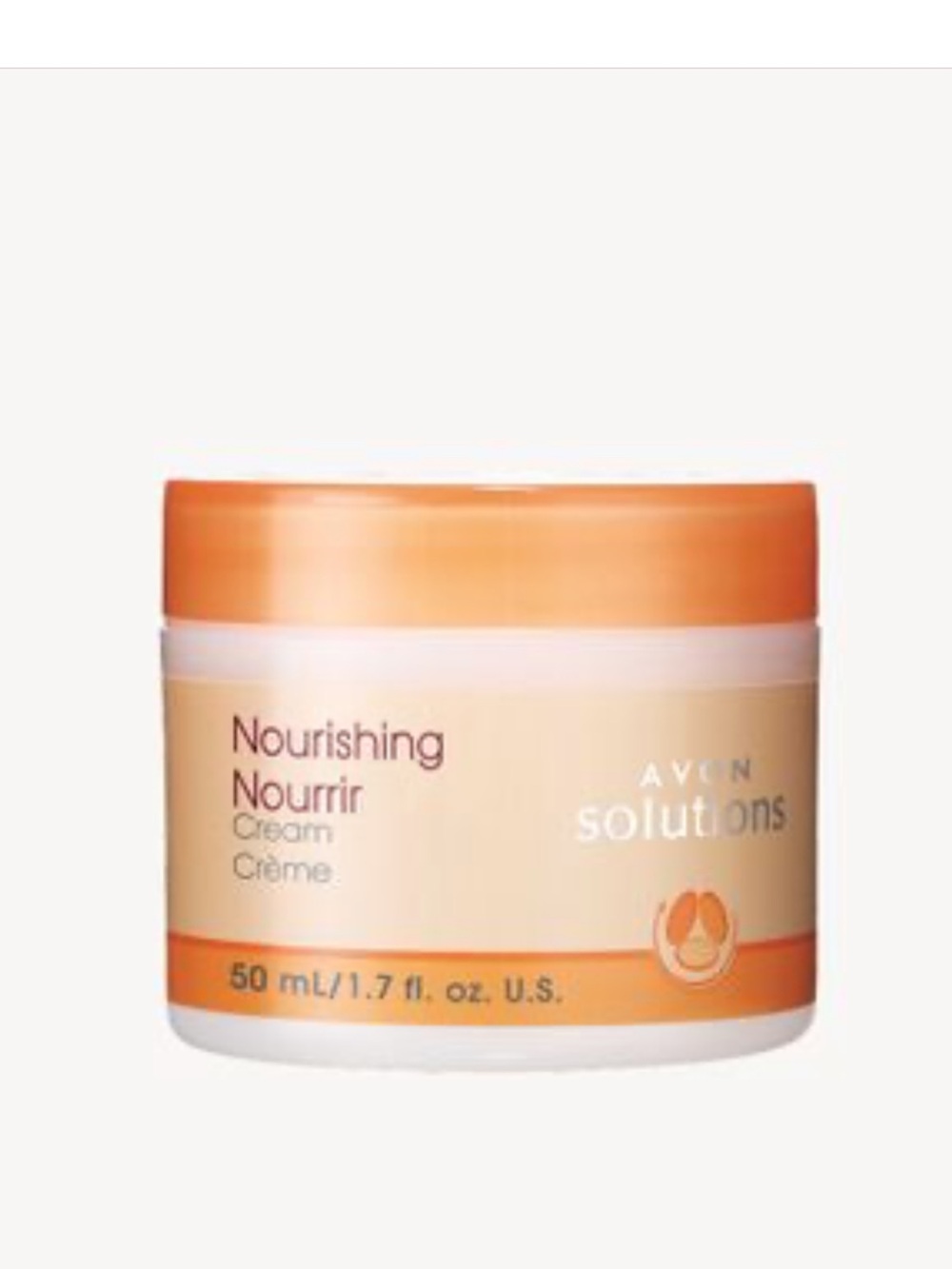 Avon Nourishing Cream Jar in Orange and Cream